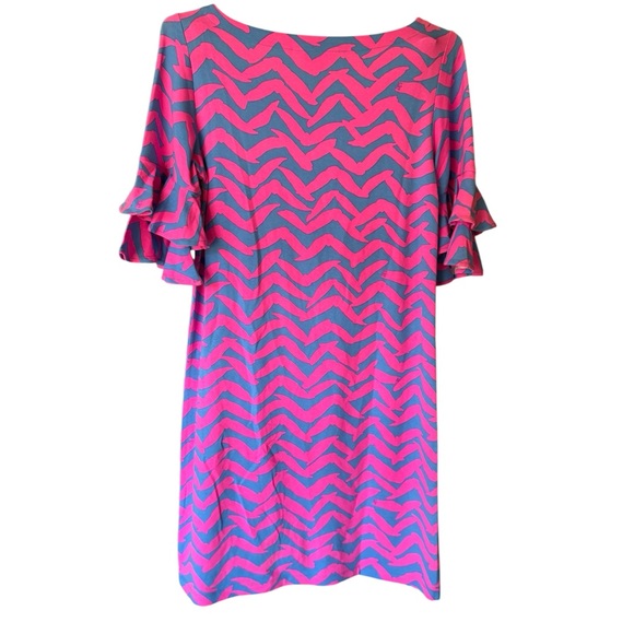 Lilly Pulitzer Vibrant Pink and Blue Dress - Picture 4 of 11